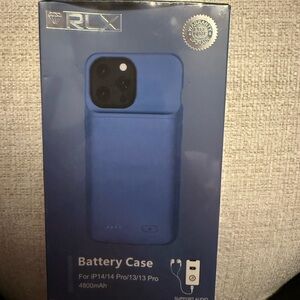 Blue Battery Case for iPhone 14/13 Pro